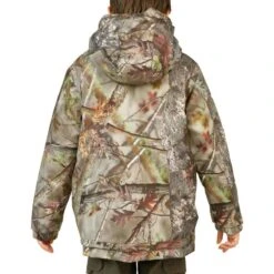 VESTE CHASSE CHAUDE ET IMPERMÉABLE SIBIR 300 JUNIOR CAMOUFLAGE KAMO-BR -Magasin De Plein Air veste chasse chaude et impermeable sibir 300 junior camouflage kamo br 4