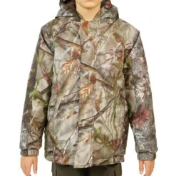 VESTE CHASSE CHAUDE ET IMPERMÉABLE SIBIR 300 JUNIOR CAMOUFLAGE KAMO-BR -Magasin De Plein Air veste chasse chaude et impermeable sibir 300 junior camouflage kamo br 5