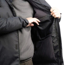 VESTE CHASSE CHAUDE IMPERMEABLE NOIRE 100 -Magasin De Plein Air veste chasse chaude impermeable noire 100 7