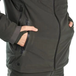 VESTE CHASSE CHAUDE IMPERMEABLE SILENCIEUSE VERTE 900 -Magasin De Plein Air veste chasse chaude impermeable silencieuse verte 900 8