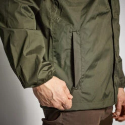 VESTE CHASSE IMPERMEABLE VERTE 100 -Magasin De Plein Air veste chasse impermeable verte 100 4