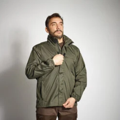 VESTE CHASSE IMPERMEABLE VERTE 100 -Magasin De Plein Air veste chasse impermeable verte 100 6
