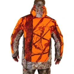 VESTE CHASSE POSTE IMPERMÉABLE CHAUDE 3 EN 1 CAMO FLUO 900 -Magasin De Plein Air veste chasse poste impermeable chaude 3 en 1 camo fluo 900 5
