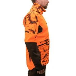 VESTE CHASSE RESISTANTE IMPERMEABLE ORANGE FLUO SUPERTRACK 900 LIGHT -Magasin De Plein Air veste chasse resistante impermeable orange fluo supertrack 900 light 6