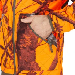 VESTE CHASSE REVERSIBLE SILENCIEUSE CAMOUFLAGE/CAMOUFLAGE FLUO -Magasin De Plein Air veste chasse reversible silencieuse camouflagecamouflage fluo 5