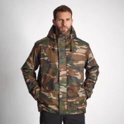 VESTE IMPERMEABLE CHAUDE 100 CAMO WOODLAND -Magasin De Plein Air veste impermeable chaude 100 camo woodland 2