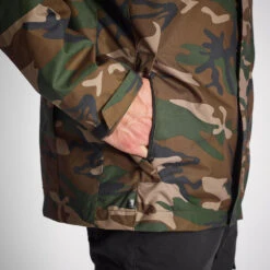 VESTE IMPERMEABLE CHAUDE 100 CAMO WOODLAND -Magasin De Plein Air veste impermeable chaude 100 camo woodland 5