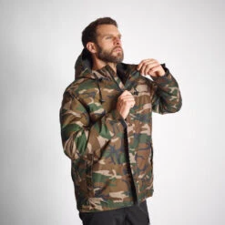 VESTE IMPERMEABLE CHAUDE 100 CAMO WOODLAND -Magasin De Plein Air veste impermeable chaude 100 camo woodland 7