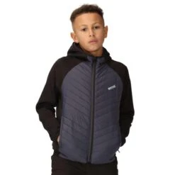 Regatta Veste Matelassée KIELDER HYBRID Enfant (Noir / Gris Phoque) -Magasin De Plein Air veste matelassee kielder hybrid enfant noir gris phoque 3