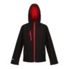 Regatta Veste Softshell ABLAZE Enfant (Noir / Rouge Classique)