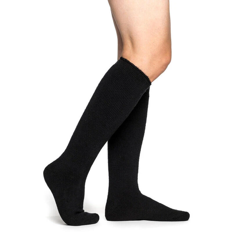 Woolpower Chaussettes Merino Knee-High 600 - Noir 2 Woolpower Chaussettes Merino Knee-High 600 - Noir – Image 2
