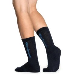 Woolpower Chaussettes Merino Logo Classique 400 - Bleu Marine -Magasin De Plein Air woolpower chaussettes merino logo classique 400 bleu marine 2