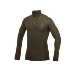 Woolpower Merino Base Layer Zip Turtleneck LITE - Vert Pin -Magasin De Plein Air woolpower merino base layer zip turtleneck lite vert pin 2