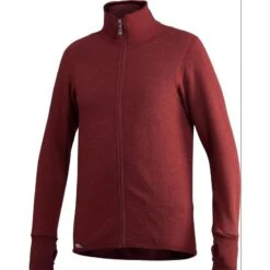 Woolpower Veste à Fermeture Éclair Mid Layer Merino 400 - Rouge Rouille -Magasin De Plein Air woolpower veste a fermeture eclair mid layer merino 400 rouge rouille 2