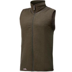 Woolpower Veste Couche Moyenne Merino 400 - Vert Pin